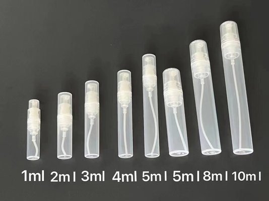 100ml Empty Pet Plastic Black Transparent Empty Plastic Spray Perfume Bottle With White Bottle Color