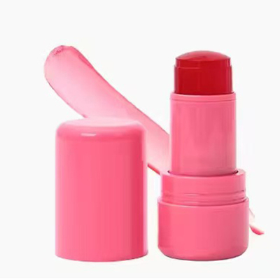 Hot Stamping Surface Handling 3G Empty Beveled Mouth Lipstick Tube With Rubber Seal Screw Closure Plastic Long-lasting