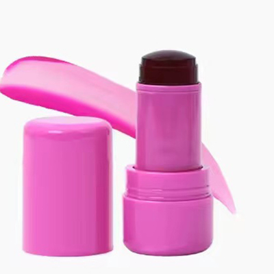 Hot Stamping Surface Handling 3G Empty Beveled Mouth Lipstick Tube With Rubber Seal Screw Closure Plastic Long-lasting