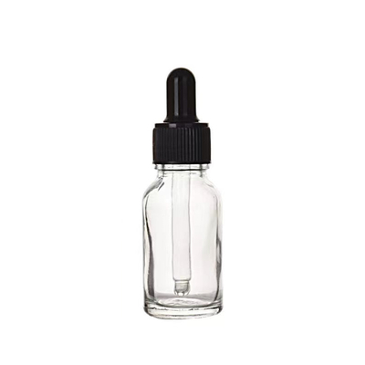 Custom Packaging Boston Round Shampoo Lotion Glass Pump Bottle Essential Oil Bottle