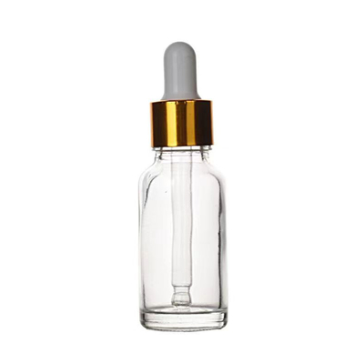 Custom Packaging Boston Round Shampoo Lotion Glass Pump Bottle Essential Oil Bottle