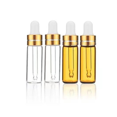 Essential Oil Bottle 5ml 10ml 15ml 20ml 30ml 50ml 100ml with Transparent Gold Color