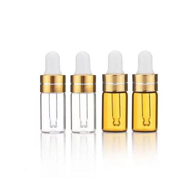 Essential Oil Bottle 5ml 10ml 15ml 20ml 30ml 50ml 100ml with Transparent Gold Color