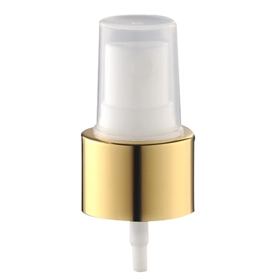 18mm 20mm Luxury Gold Metal Aluminum Anodized Fine Mist Spray Pump Sprayer With Half or Full Cap