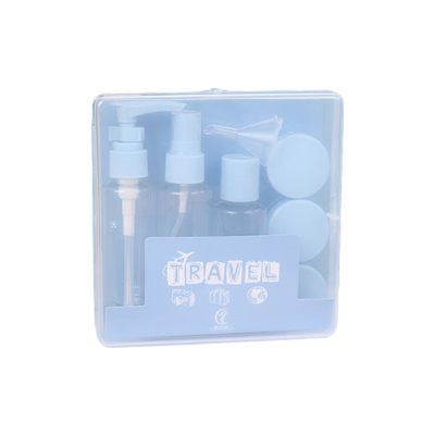 50ml 7pcs Set Plastic Travel Set Bottle Zipper Bag Set Cosmetic Container Spray Flip Cap