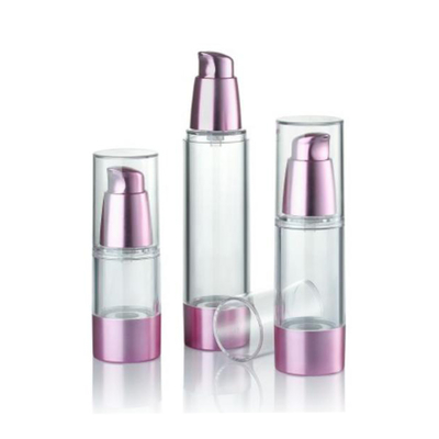 Rose Gold 15ml Airless Pump Bottle With High Quality Artwork Support Customization