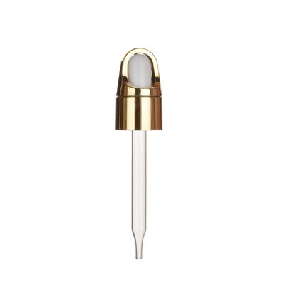 Clear Glass Dropper Bottle with Gold Cap