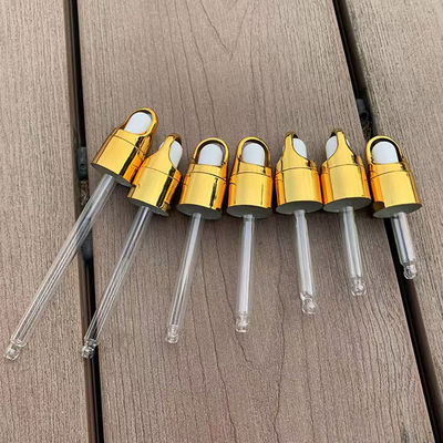 Clear Glass Dropper Bottle with Gold Cap