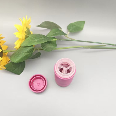 Elegant Appearance Pink Color 15g 30g 50g Deodorant Balm Stick With Round Circular Shape