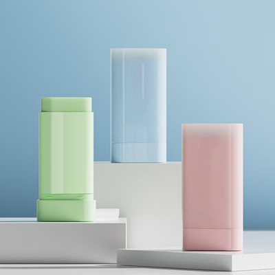 Metal Spring Bottom Filling 20g Plastic Deodorant Balm Stick Container Accept Colors Making