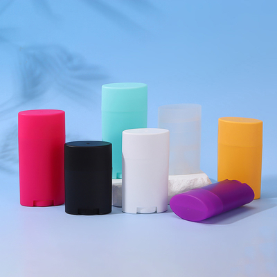 Various Color Round Shape 35g 50g 75g PP Plastic Body Fragrance Deodorant Balm Stick