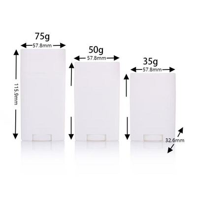 Rotating Use 35g 50g 75g PP Plastic Body Fragrance Deodorant Balm Stick