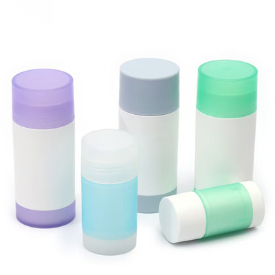 Rotating Design 30g 50g 75g 100g PP Double Shell Body Fragrance Deodorant Stick Container