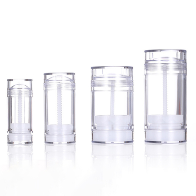 Cylindrical 15g 30g 50g 75g 100g AS Plastic Fragrance Container Empty Deodorant Balm