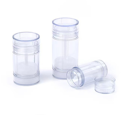 Cylindrical 15g 30g 50g 75g 100g AS Plastic Fragrance Container Empty Deodorant Balm