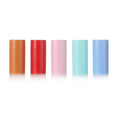 Cylindrical 15g 30g 50g 75g 100g AS Plastic Body Fragrance Container Empty Deodorant Balm