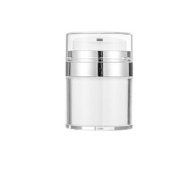 50ml White PP Plastic Matte Cosmetic Airless Pump Bottle With Lotion Pump