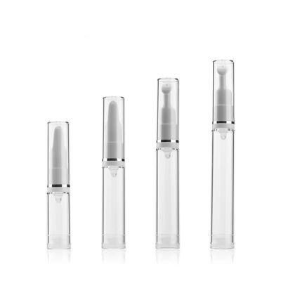 Customizable Empty Round Transparent White Squeezable Lip Balm Tube Eye Cream Tube