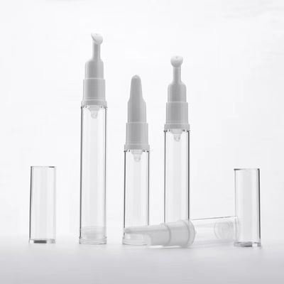 Customizable Empty Round Transparent White Squeezable Lip Balm Tube Eye Cream Tube
