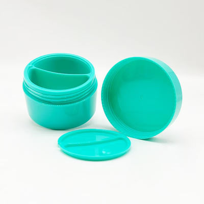 Eco Friendly 50g+50g Matt Surface Double Layer Cream Jar With Spoon