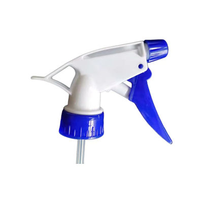 Blue and White Plastic Handheld Trigger Sprayer Nozzle with Adjustable Spray Head