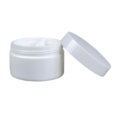 50g Empty Plastic PP Cosmetic Jar  Plastic PP White Cosmetic Jar With Spoon And Sealing Ring/face Cream Jar