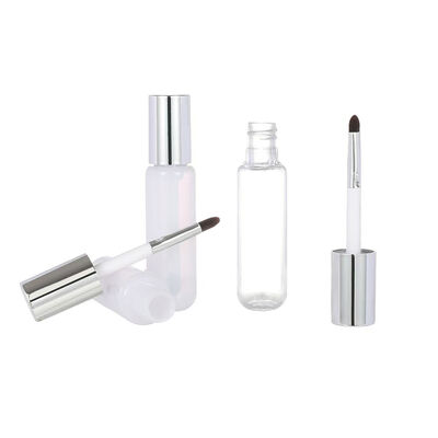 11ml 14ml Concealer Lip Gloss White Plastic Empty Tube with Fine Brush for Blush Highlighter Foundation