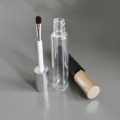 11ml 14ml Concealer Lip Gloss White Plastic Empty Tube with Fine Brush for Blush Highlighter Foundation