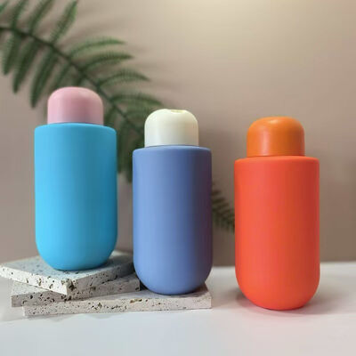 300ml 350ml 400ml Plastic Bottle With Flip Cover Top Cap for Shower Gel Shampoo Conditioner Bottle with Disc Cap