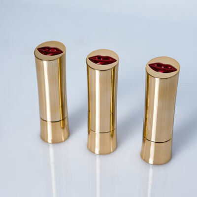3.5g Lipstick Cosmetic Plastic Packaging Custom logo Empty Gold Slim Lipstick Tubes Lip Balm Bottle