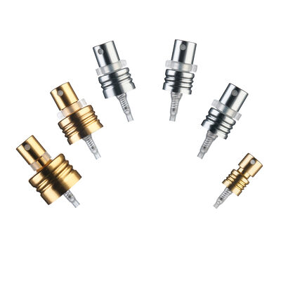 18mm 20mm 24mm 28mmFine Screw Mist Spray Pump Luxury Gold Metal Aluminum Anodized Sprayer With Half or Full Cap