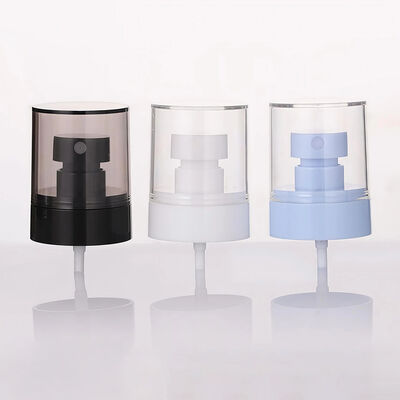 24mm Half Cover Plastic Pump Sprayer White Mist with Transparent Cap Big Cap for Liquid Application