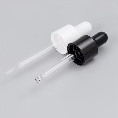 18mm 20mm 24mm 28mm Silicone Bulb Gold Silver Smooth Matt Closure Plastic Dropper for Essential Oil