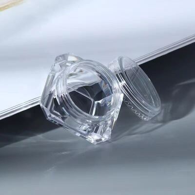 Portable Travel Skit PS Material 3g 5g Transparent Cream Jar with Multiple Colors Options Support Color Silk Printing Customized Used for Skincare Package