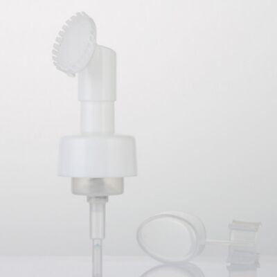 42mm 43mm Plastic Foam Dispenser Pump with Clip Silicone Brush Leak-proof