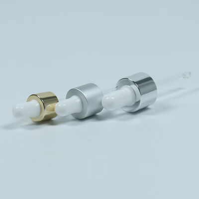 Skincare Application Silicone Essential Oil Dropper Cap with Glass Tube 18mm 20mm