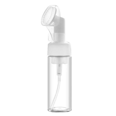120ml PET Foam Pump Bottle with Clip Cap Brush Facial Cleanser