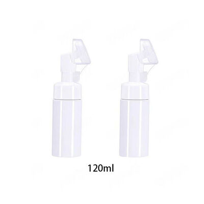 120ml PET Foam Pump Bottle with Clip Cap Brush Facial Cleanser