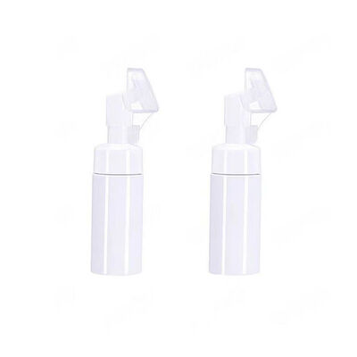 120ml PET Foam Pump Bottle with Clip Cap Brush Facial Cleanser