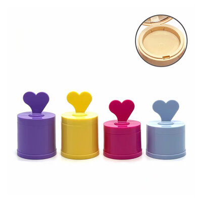 Wholesales 4G Plastic Cylinder Powder Cases with Puff &Mirror Packaging for Blush & Hairline