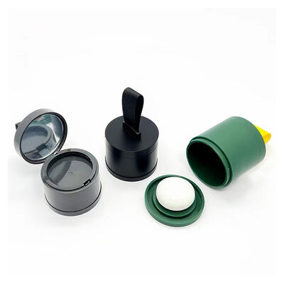 Wholesales 4G Plastic Cylinder Powder Cases with Puff &Mirror Packaging for Blush & Hairline