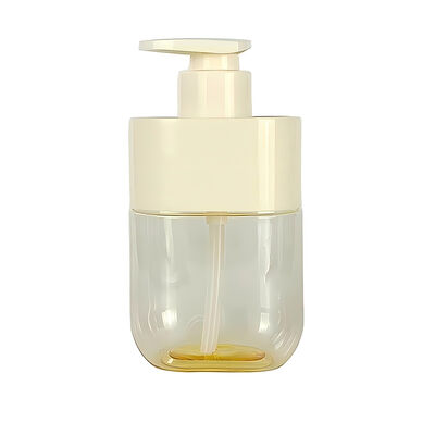 300ml Square Lotion  Bottle Custom Color Shoulder Sleeve Transparent Body Luxury Skincare Packaging