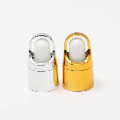 18/410 Essential Oil Bottles Shiny Gold Silver Flower Basket Dropper