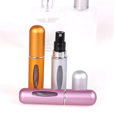 5ml 8ml Bottom Filling Perfume Bottle Perfume Spray Bottle Portable Mini Refillable Perfume Atomizer Bottle Stock Shiny Colorful Electroplated Travel Pocket