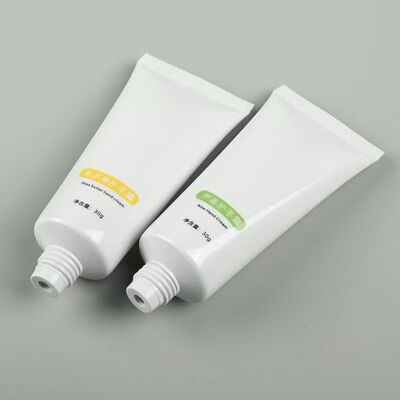 Cylindrical Head Cap with 30mm Diameter Plastic Cream Tube Support Silk Printing and Hot Stamping