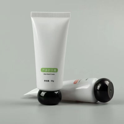 Cylindrical Head Cap with 30mm Diameter Plastic Cream Tube Support Silk Printing and Hot Stamping