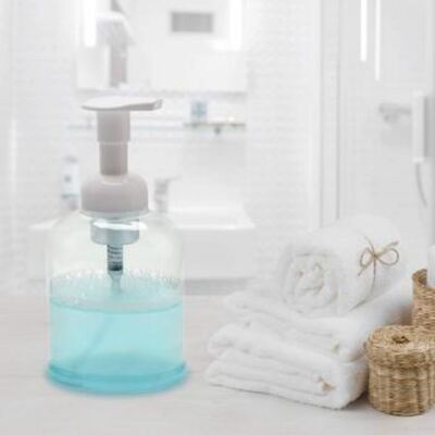 Cosmetic Spray Bottles Featuring 42 410 Foam Pump Clear White Easy Dispensing Perfect for Body Wash and Facial Cleanser
