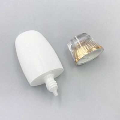 Customl Oval Shaped Luxury Gold Sunscreen Bottle High-End  Cosmetic Packaging  Lotion and Skincare