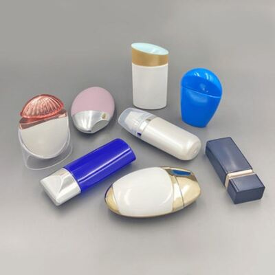 50ml Sunscreen Lotion Bottle Silver Cap Oval Plastic Cosmetic Container  Foundation BB Cream  Skincare
