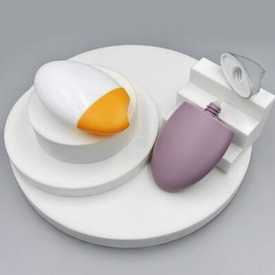 Cute Pink Egg-Shaped PET Bottle 50ml Sun Protection Serum Travel Size Packaging
